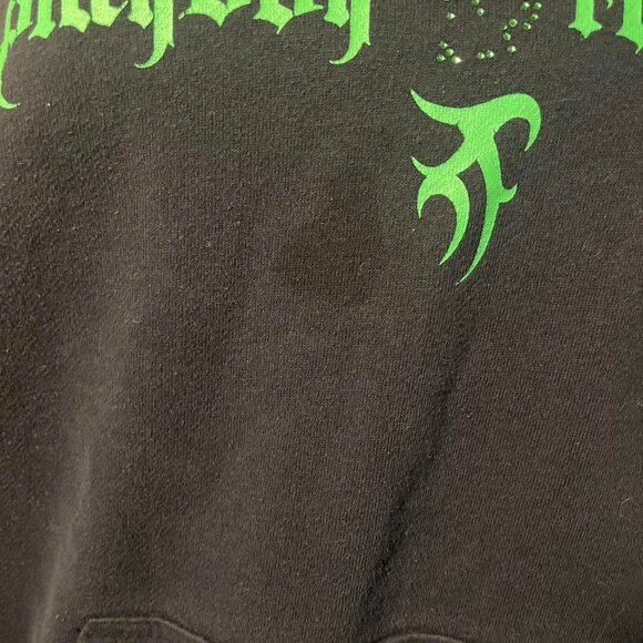 Playboy Forever Distressed Hoodie - Black & Green - Picture 3 of 5